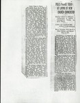 Newpaper; Poles Parade Today at Laying of New Church Cornerstone; 1914 by Assumption of the Blessed Virgin Mary Church