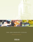 College Catalog, 2006-2008, Graduate