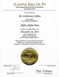 Awards; 2018-11-16; Alpha Alpha Beta Honorary Member by Catherine Collins