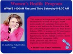 Events & Outreach; 2014-04; 1400AM; Women's Health Radio by Catherine Collins