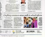 Newspapers; 2016-09-20; Buffalo News; Crafting Commons-sense Path to School Reform by Catherine Collins