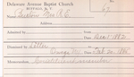 Burlou, Mrs. R E by Delaware Avenue Baptist Church
