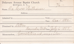 De, Mr. William by Delaware Avenue Baptist Church