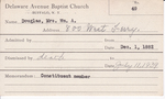 Douglas, Mrs. William A by Delaware Avenue Baptist Church