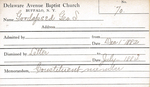 Goodspeed, Mr. George S by Delaware Avenue Baptist Church