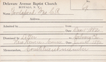 Goodspeed, Mrs. CR by Delaware Avenue Baptist Church