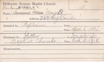 Dorland, Mrs. Mary B by Delaware Avenue Baptist Church