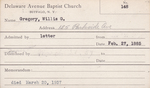 Gregory, Mr. Willis by Delaware Avenue Baptist Church