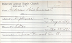 Andersow, Miss. E by Delaware Avenue Baptist Church