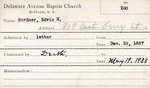 Gardner, Mr. Edwin H by Delaware Avenue Baptist Church