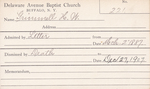 Grimmell, M. HW by Delaware Avenue Baptist Church
