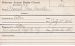 Pearsel, Mrs. Martha by Delaware Avenue Baptist Church