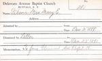 Gibson, Mrs. Mary E by Delaware Avenue Baptist Church