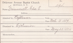 Grimmell, Mr. Edward E by Delaware Avenue Baptist Church