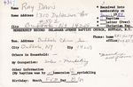 Davis, Mr. Ray by Delaware Avenue Baptist Church