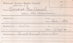 Burdich, Mrs. Orrin by Delaware Avenue Baptist Church