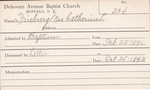 Frieburg, Mrs. Catherine L by Delaware Avenue Baptist Church