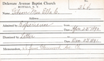 Gibbson, Mrs. Ella C by Delaware Avenue Baptist Church