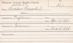 Hedden, Mr. Howard F by Delaware Avenue Baptist Church