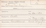 Holmes, Mrs. Mary B by Delaware Avenue Baptist Church