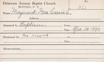 Maynard, Mrs. Carrie E by Delaware Avenue Baptist Church