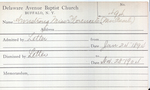 Armstrong, Mrs. Florence by Delaware Avenue Baptist Church