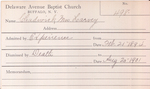 Chadwick, Mrs. Harvey by Delaware Avenue Baptist Church