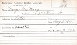 George, Mrs. Mercy by Delaware Avenue Baptist Church