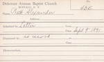 Watt, Mr. Alexander by Delaware Avenue Baptist Church