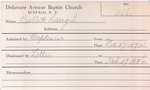 Bullett, Mr. Harry by Delaware Avenue Baptist Church