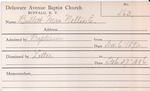 Bullett, Mrs. Nellie by Delaware Avenue Baptist Church