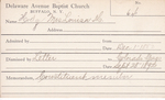 Hodge, Mrs. Louisa M by Delaware Avenue Baptist Church