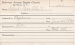 Schad, Mrs. Ella P by Delaware Avenue Baptist Church