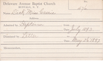 Dick, Mrs. Carrie by Delaware Avenue Baptist Church