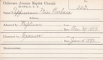 Tippman, Ms. Barbara by Delaware Avenue Baptist Church