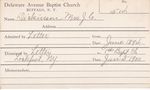 Dickinson, Mrs. J C by Delaware Avenue Baptist Church