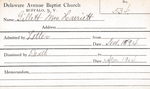 Gillet, Mrs. Harriett by Delaware Avenue Baptist Church