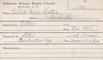 Gillett, Miss. Hattie by Delaware Avenue Baptist Church