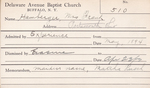Hamberger, Mrs. Frank by Delaware Avenue Baptist Church