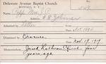 Pomeroy, Mrs. AT by Delaware Avenue Baptist Church