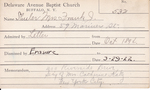 Shuler, Mrs. Frank J by Delaware Avenue Baptist Church