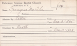 Freuyear, Mrs. TC by Delaware Avenue Baptist Church
