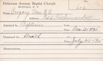 Gregory, Mrs. WG by Delaware Avenue Baptist Church