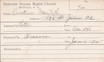 Dirstine, Mrs. F H by Delaware Avenue Baptist Church