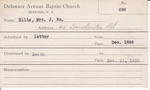 Ellis, Mrs. William J by Delaware Avenue Baptist Church