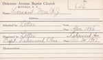 Harsant, Mrs. WJ by Delaware Avenue Baptist Church