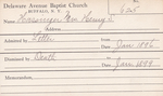 Hassinger, Mrs. Henry S by Delaware Avenue Baptist Church