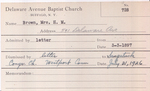 Brown, Mrs. H by Delaware Avenue Baptist Church