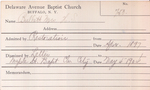Bullet, Mrs. H S by Delaware Avenue Baptist Church