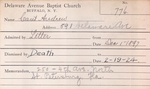 Caut, Mr. Andrew by Delaware Avenue Baptist Church